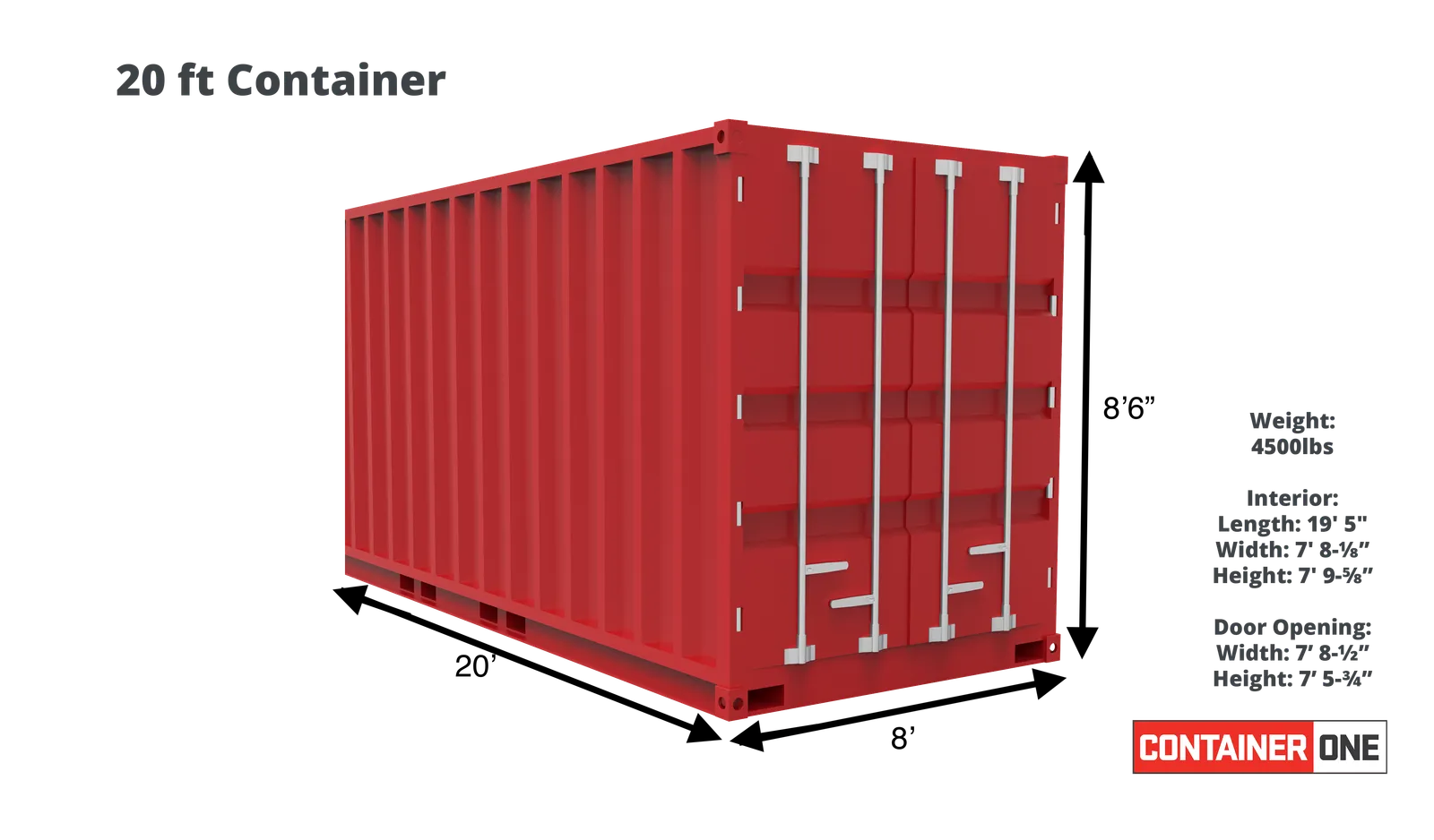 20ft Standard 1 Trip Shipping Container (20ST1TRIP) — photo 3 of 3