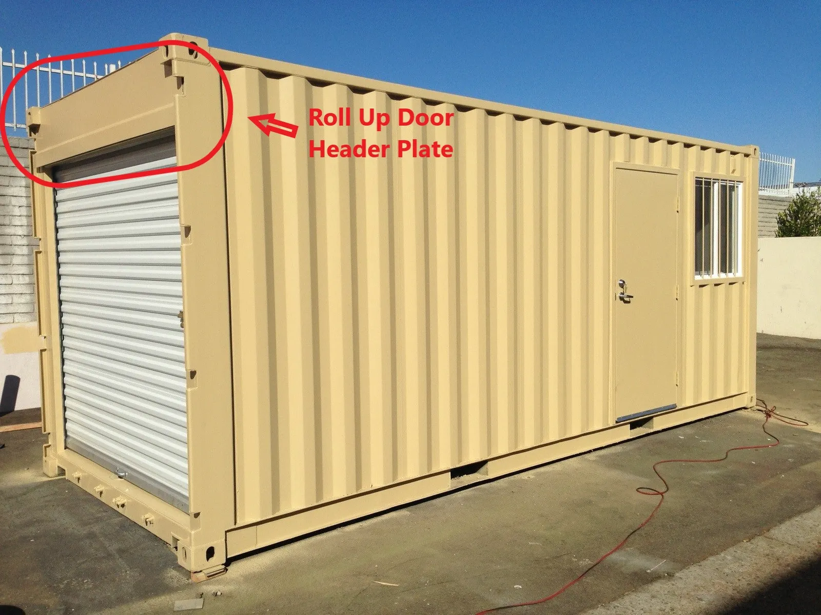 Shipping Container 7' Wide Rollup Door Header Plate — photo 2 of 2