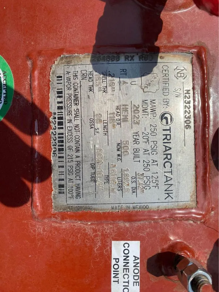 500 Gallon Underground Propane Tank, New & Certified — photo 10 of 11